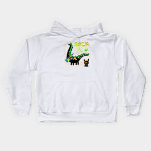 rock spirit, dinosaur Kids Hoodie